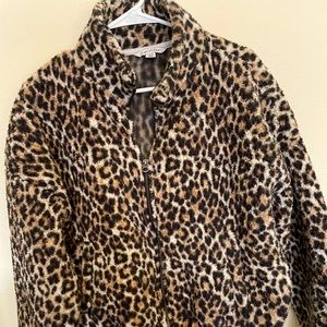 American Eagle fleece bomber zip jacket